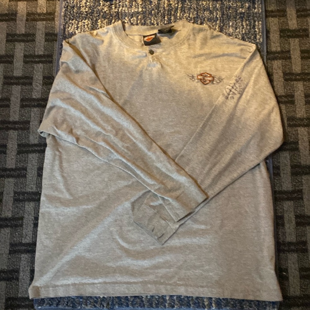 Harley Davidson, long sleeve gray extra large